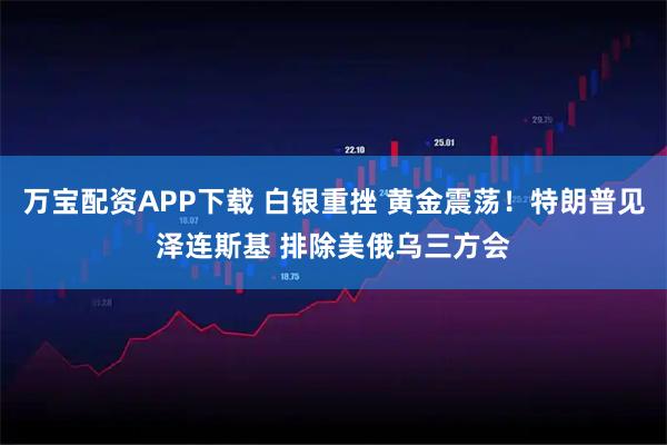 万宝配资APP下载 白银重挫 黄金震荡！特朗普见泽连斯基 排除美俄乌三方会